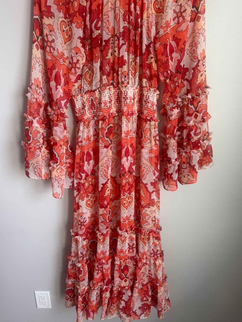 CINQ A SEPT Sunnina Damask Midi Dress 14 - Picture 7 of 15
